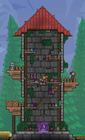 An Arcane Tower with a Red Dynasty Shingle roof.
